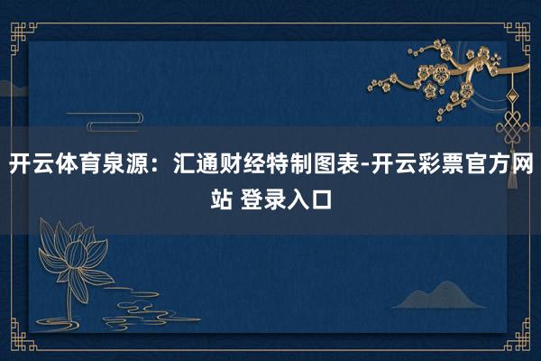 开云体育泉源：汇通财经特制图表-开云彩票官方网站 登录入口