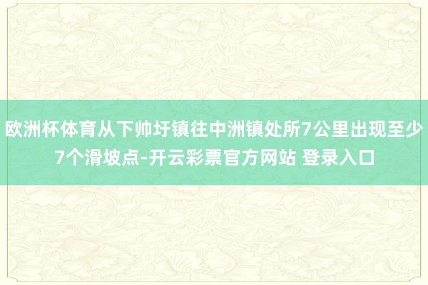 欧洲杯体育从下帅圩镇往中洲镇处所7公里出现至少7个滑坡点-开云彩票官方网站 登录入口
